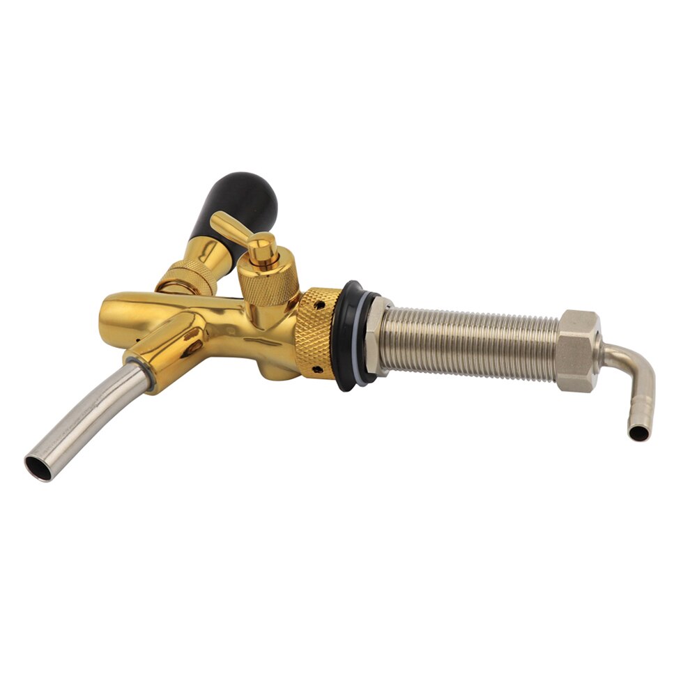Adjustable Draft Beer Tap 100mm Long Shank Home Brewing kegging Homebrew Kegerator Draft Beer Faucet Bar Accessories: Gold