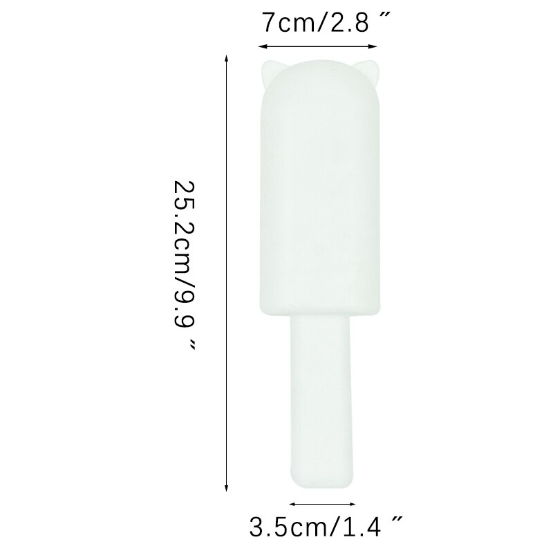 Magic Lint Remover Cartoon Clothing Hair Remover Brush Pet Hair Remover Roller Reusable Cleaning brush Lint Removal Static Brush: Cat White