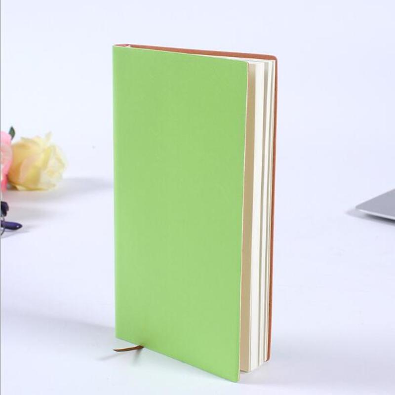Business PU Leather Notebook A6 Student Diary Book Colors Office School Stationery Supplies: green