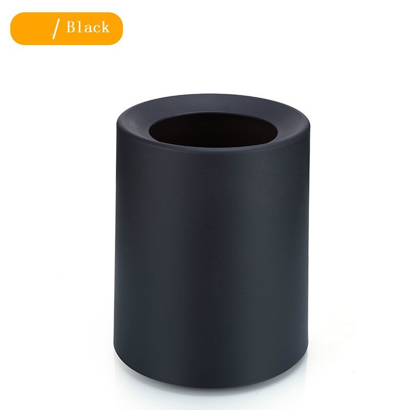 Double-layer Waste Bins Plastic Matte Large Capacity 8L/12L Garbage Dust Bin Kitchen Office Trash Can Without Lid: 3 / 8L