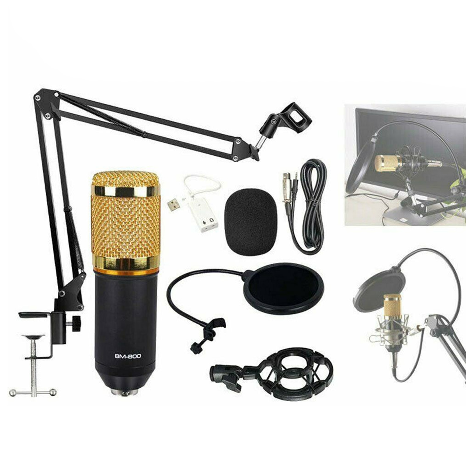 BM800 Condenser Microphone Voice Recording Microph Vicedeal