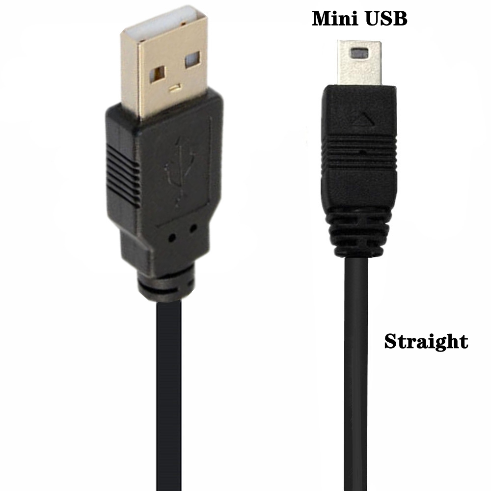 Micro USB/Mini USB 5-pins mannelijke naar USB mannelijke adapter, 90 graden dubbele bocht (omhoog/omlaag/links/rechts), korte kabel 25CM/1M/3M/5M: zwart / 3m