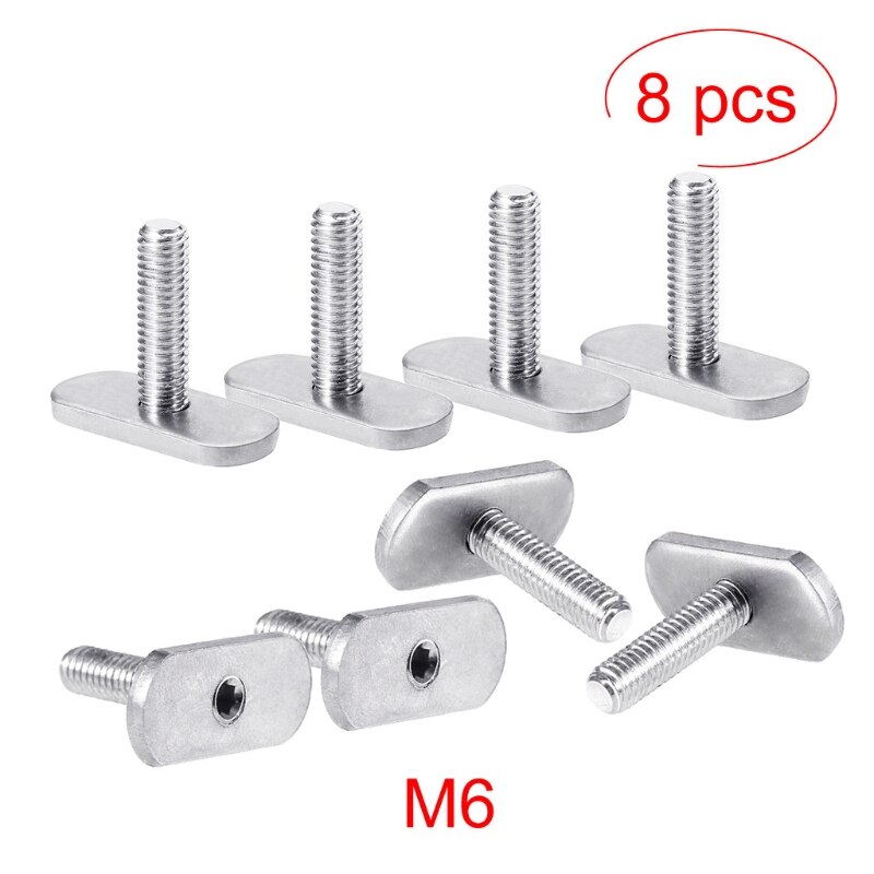 Threads Kayak Rail/Track M5/M6 Screws &amp; Nuts T Slot Bolt Replacement Stainless Steel Gear Mounting Bolt Easy to install: M6
