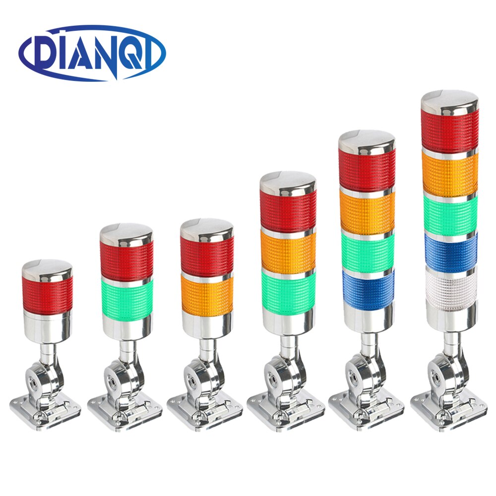 Plastic Sliver Rotatable Stack Light Red Amber Green Warn Light Industrial for CNC machine Led 220v 12-24V Steady Flash Sound