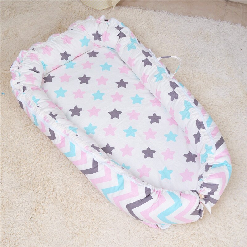 Nyfødt baby sovende bærbar seng krybbe sovende isoleringsmadras pleje bærbare krybber bomuld aftagelig vaskbar ycz 038: Ycz 038b