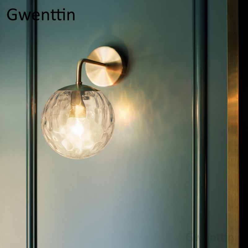 Nordic Gold Glas Wandlamp Voor Badkamer Slaapkamer Trap Licht Spiegel Lichten Home Wandkandelaar Verlichtingsarmaturen Industriële Decor