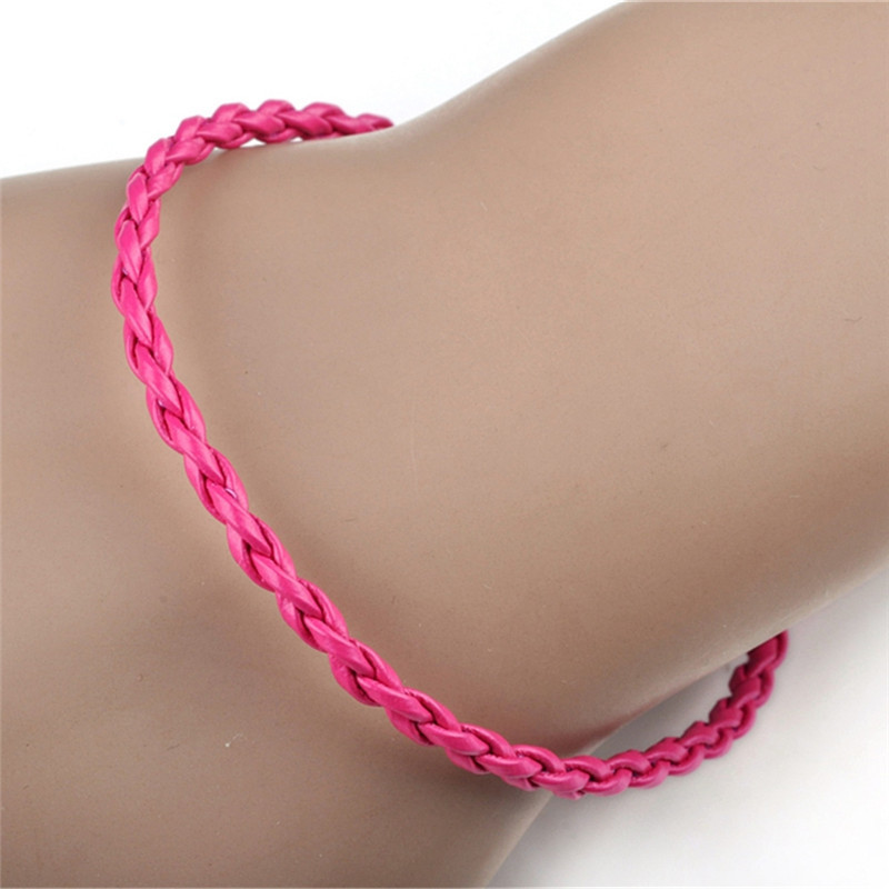 10pcs/lot Simple Style Handmade Braided Charm Bracelets For Women Pulseras Mujer Braided Rope Cuff Bangle: 8