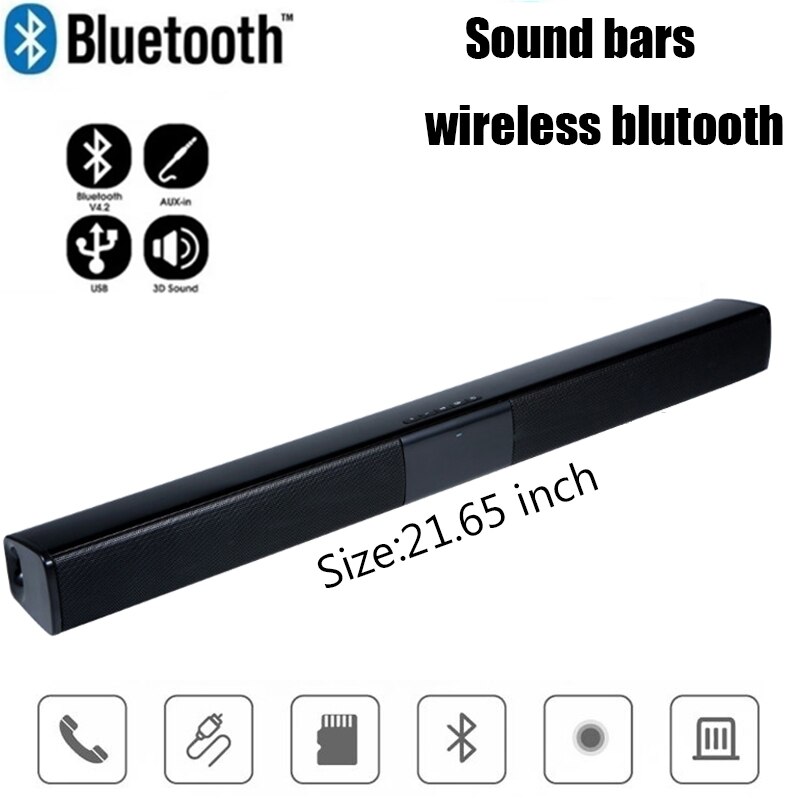 Barra de sonido inalámbrica para cine en casa, altavoz estéreo con Bluetooth, Subwoofer, reproductor de música, 40W, 20W, , novedad de