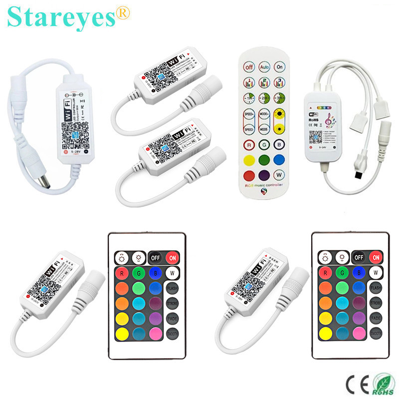 Magic Home WiFi télécommande sans fil variateur DC5V 12V 24V couleur unique RGB RGBW télécommande Alex Tuya contrôle pour bande LED