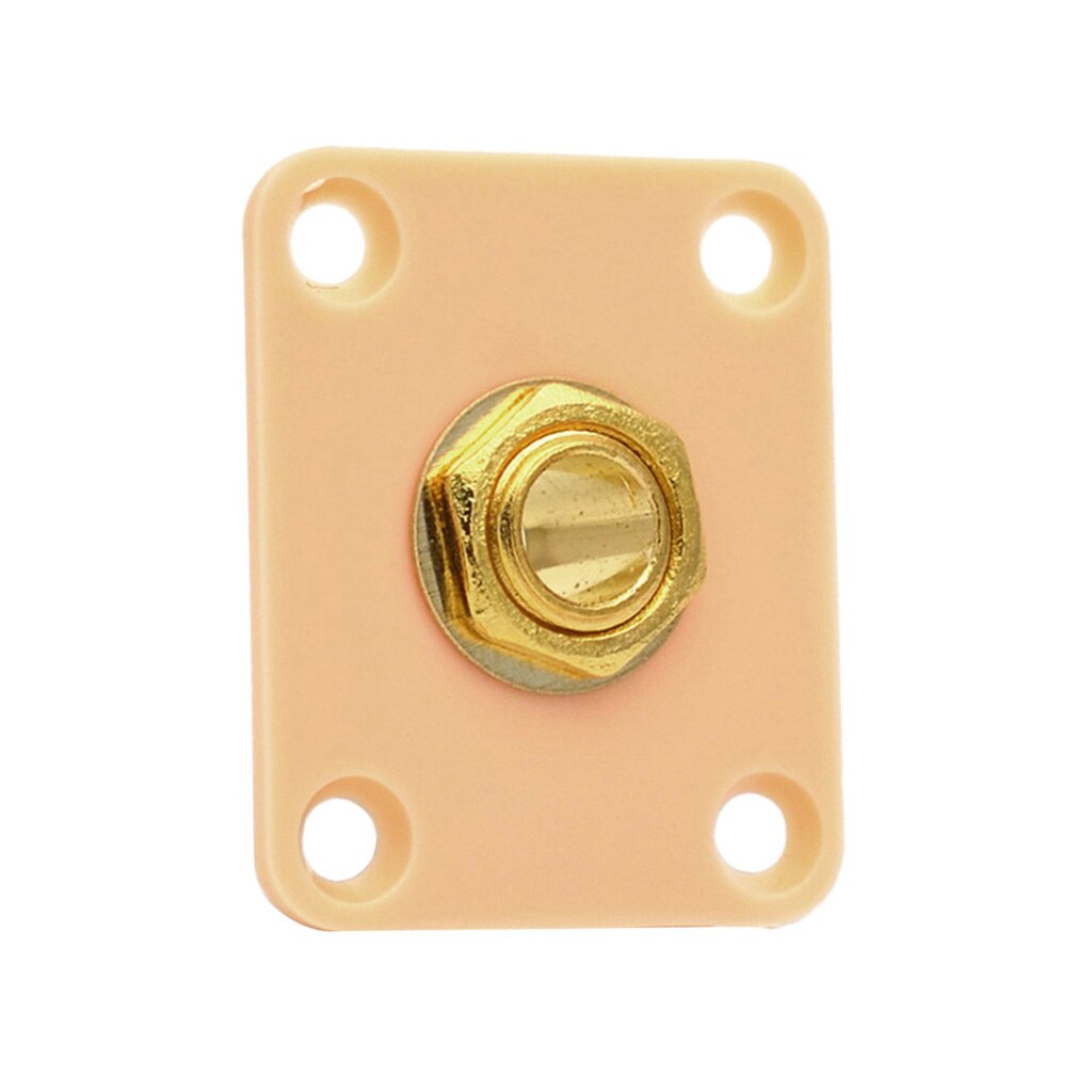 Vierkante Elektrische Gitaar Output Jack Socket Plaat Voor Les Paul Vervanging 3 Kleuren: YELLOW