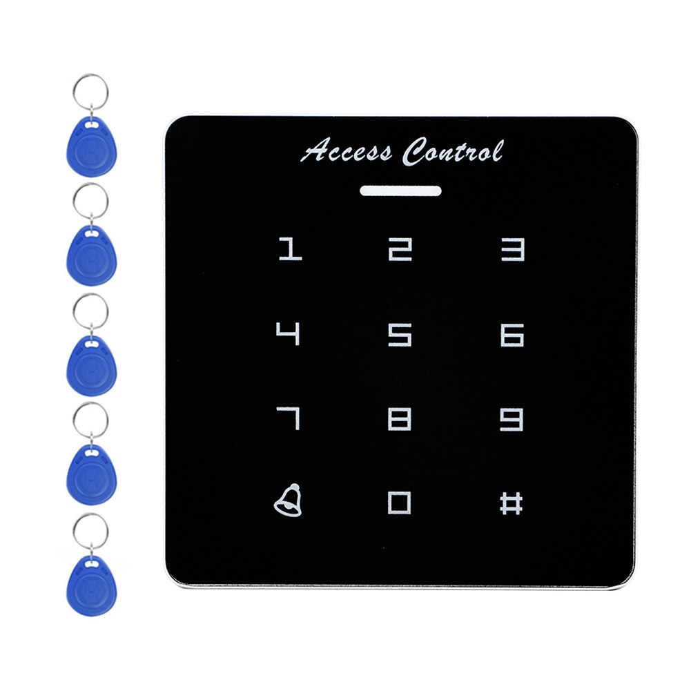 Smart Home Entry Security System 125Khz RFID Anti Theft Access Control Keypad Factory Hands Touch Office Door Opener Password: Ivory