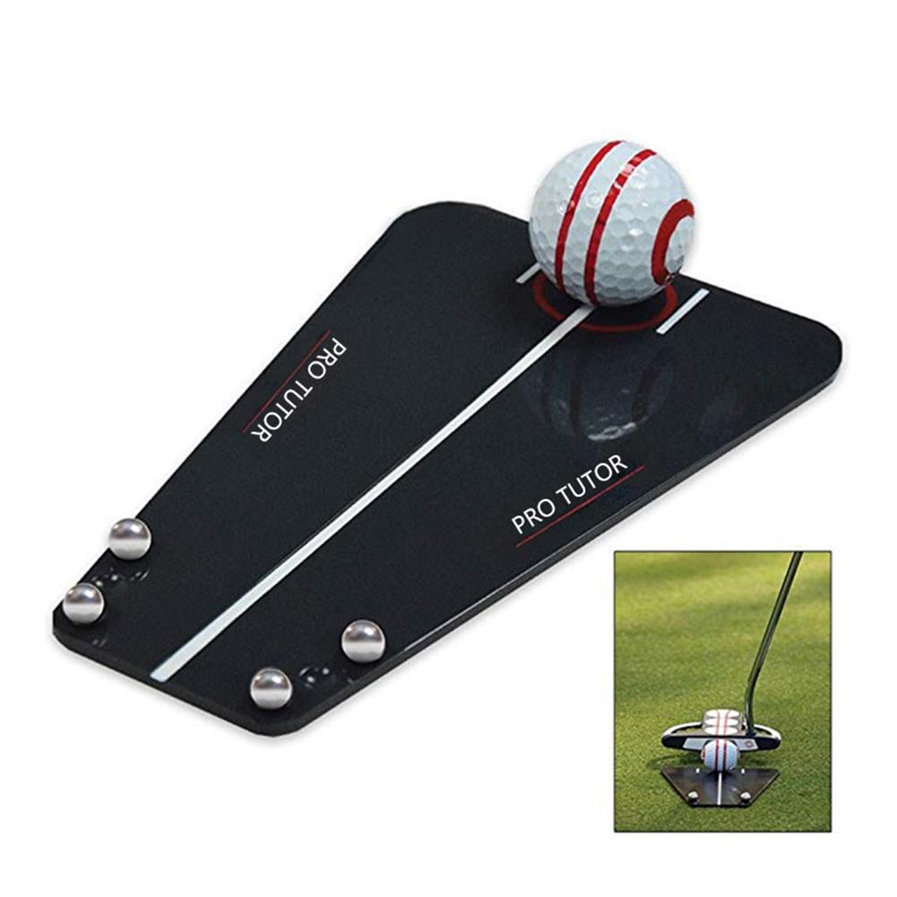 Golf putting spejl træning justering bærbar spejl træningshjælpemidler swing træner lige justering værktøjer golf tilbehør