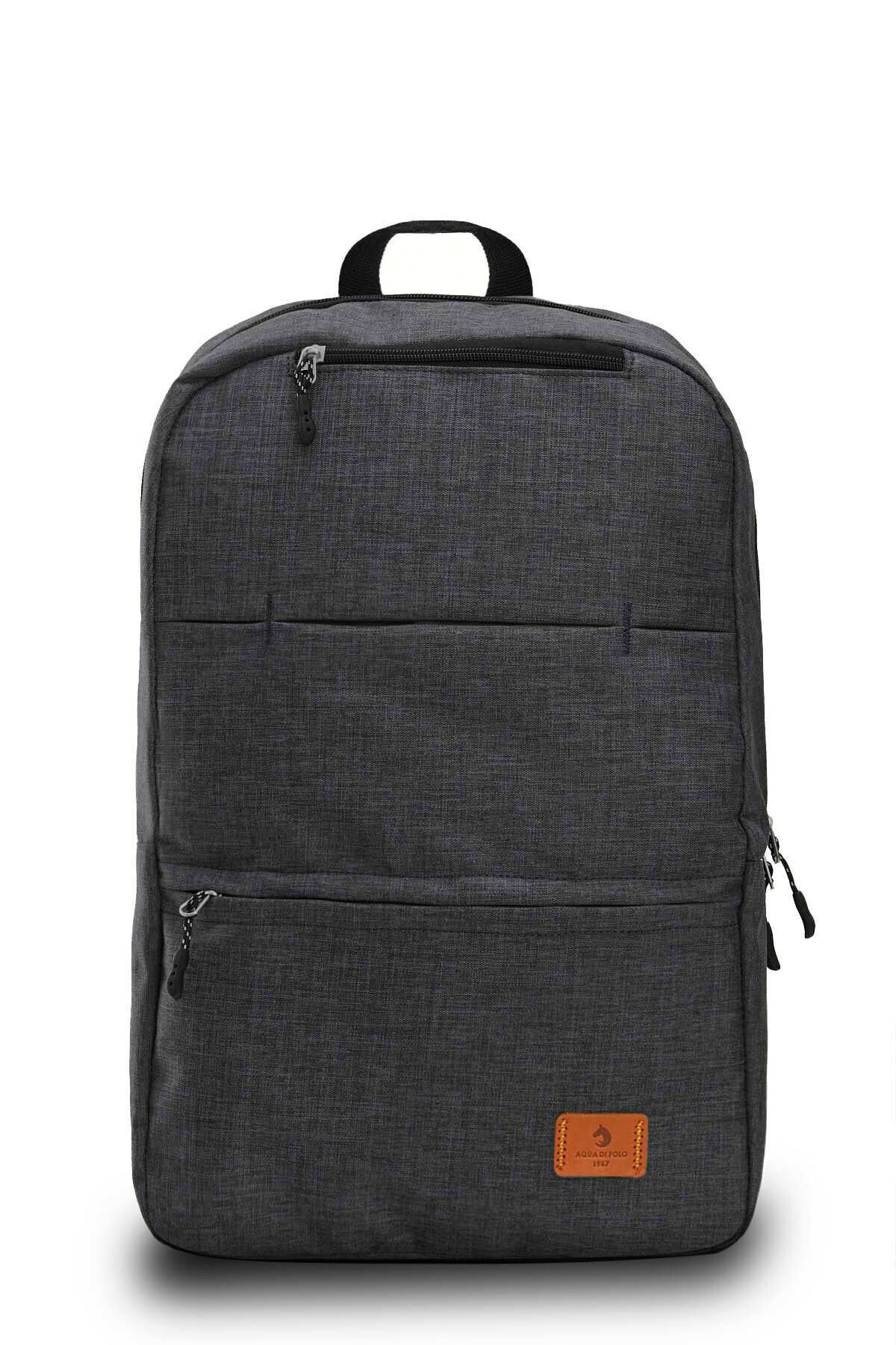 Mochila Unisex, 1 compartimento exterior, 2 compartimentos interiores, Bolsa multiusos, almacenamiento especial para ordenador portátil, tela impermeable, viaje, vacaciones: Negro