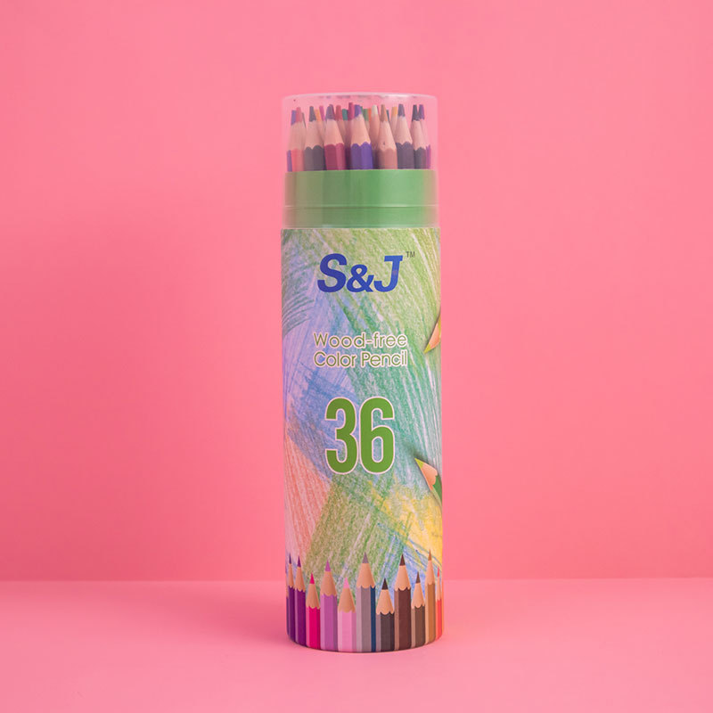 Juego de lápices de colores cilíndricos de 12/18/24 colores, suministros profesionales de enseñanza de arte para niños, dibujo de acuarela oleosa: 36 colors