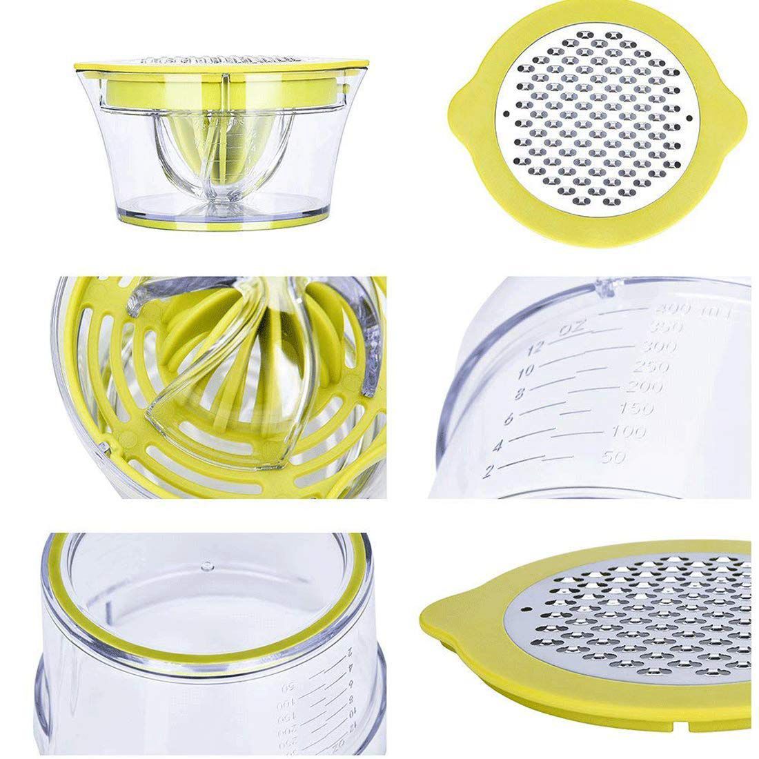 Citrus Juicer Lemon Orange Juicer Manual Hand Squeezer With Built-In Measuring Cup And Grater