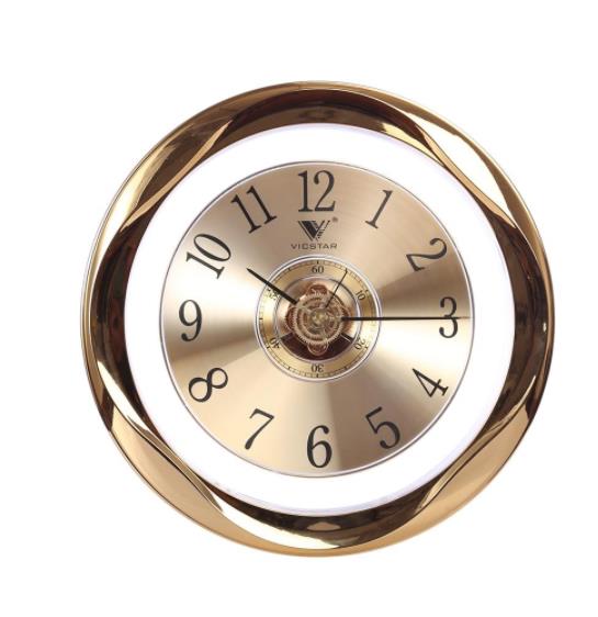 For Hotel Study Room Office living room luxury Golden Wall Clock Modern European Style Quartz Wall Clocks home Deco