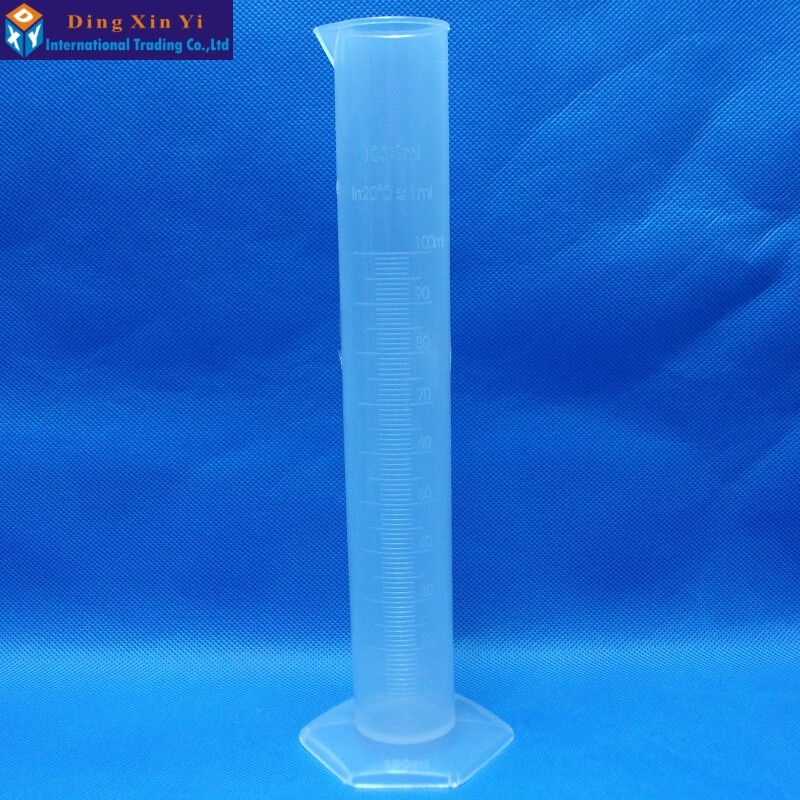 100 ml 4 stks/partij Plastic Maatcilinder tube Laboratorium plastic Cilinder