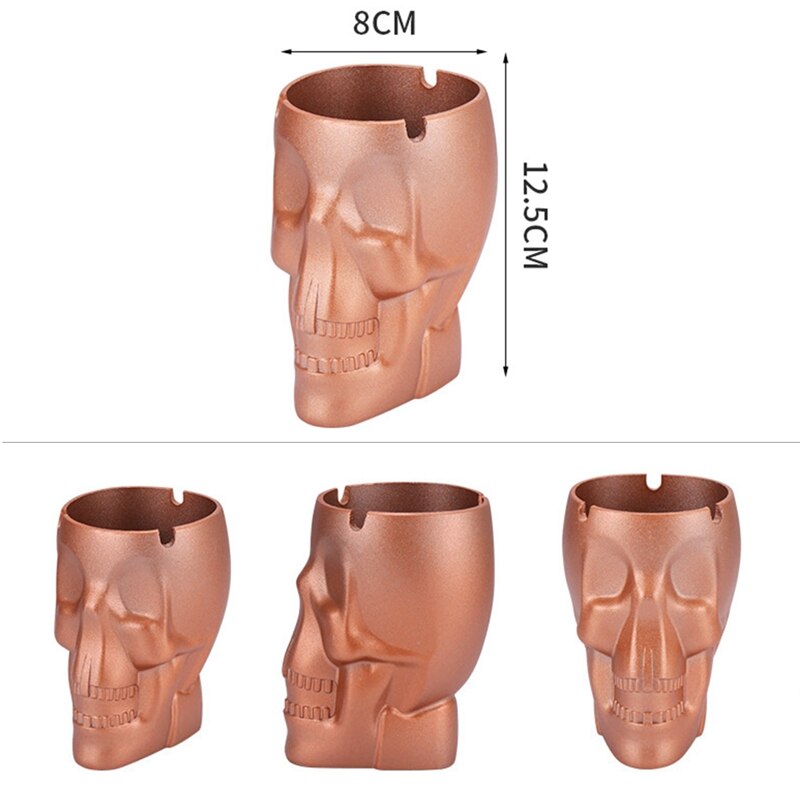 Asbak Vlamvertragende Asbak Aluminiumlegering Schedel Desktop Asbak Grappige Asbak Thuis Asbak