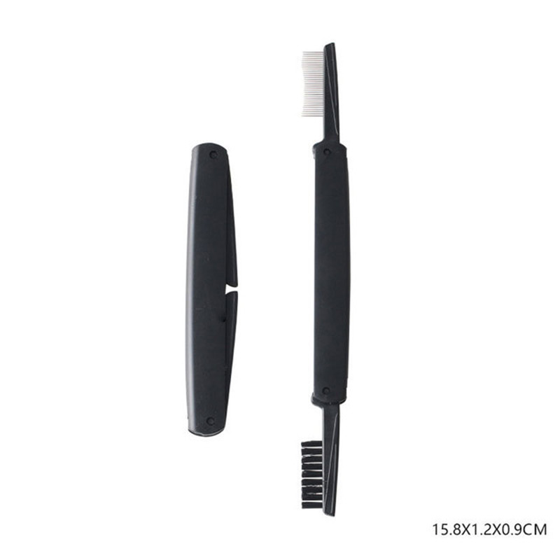 Eyelash Comb Eyelash Separator Tool Eyelash Brush Separator with Comb Cover Eyelash Comb for Eyelash Makeup Brush: Ivory