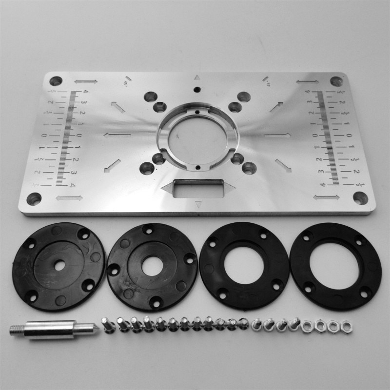 Multifunctionele aluminium router freestafel inzetplaat trimmer graveermachine houtbewerking bankgereedschap