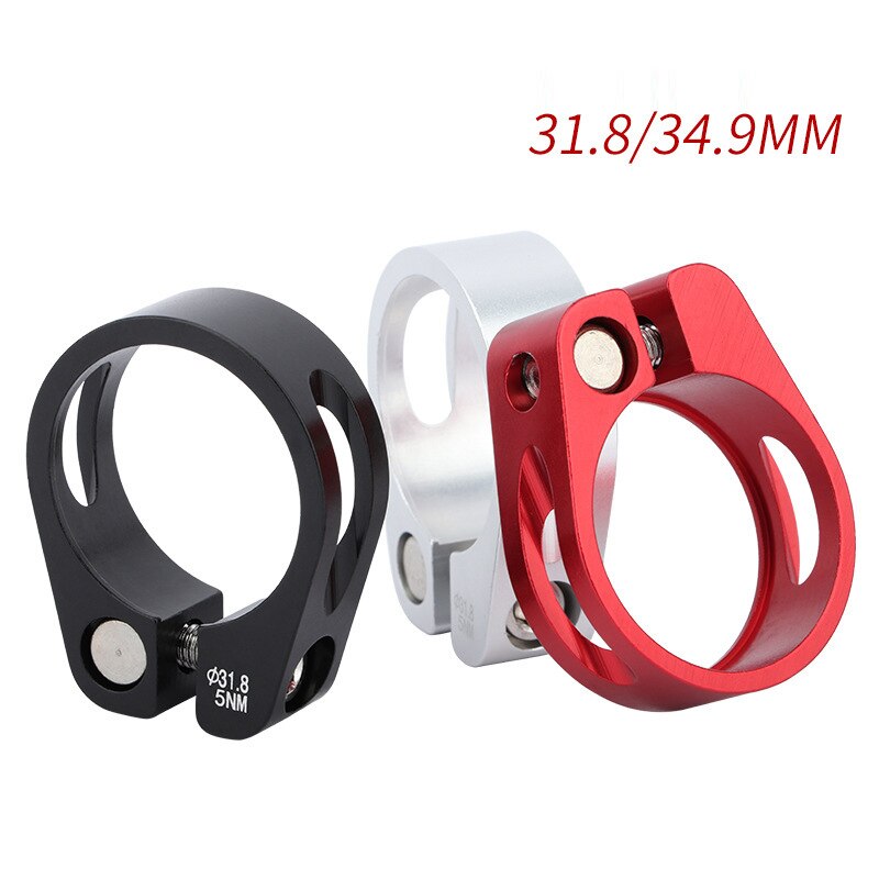 Bicycle Aluminum Alloy Saddle Tube Clamp Aluminum Clamp Seat Post Clamp 31.8 34.9mm Mountain Bike Seat Tube Clamp