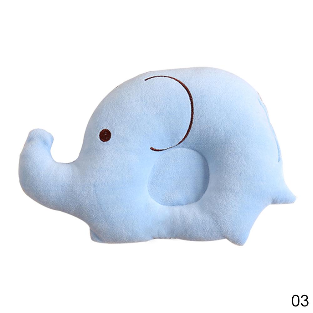 Cojín de protección para la cabeza del bebé del elefante lindo Anti-rollover cojín de protección para la cabeza del bebé posicionador de cabeza almohada de Enfermería del bebé: Azul
