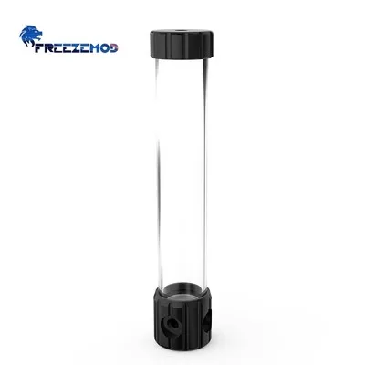 FREEZEMOD Transparent Computer Cylindrical Water Cooling Reservoir OD50MM POM Water Tank with Built-in Filtration PC Cooler: LIGHT BLUE