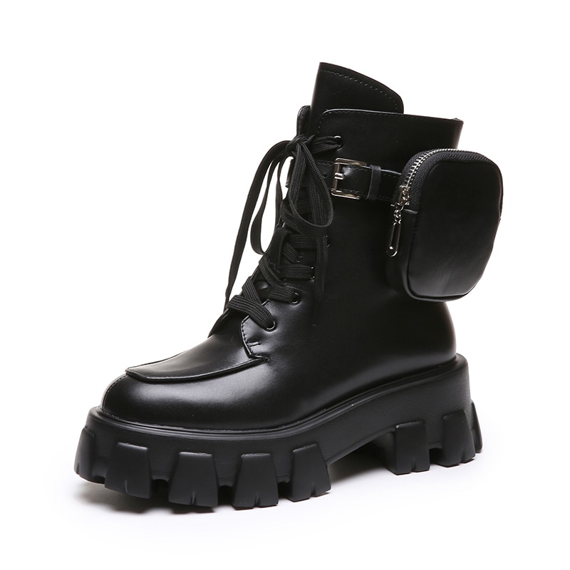 grosses bottes poche plate-forme bottes femmes bottines femme semelle poche bottines femmes Botas Mujer grande taille: 38