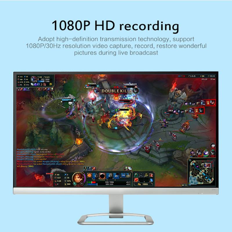 USB Video Audio Capture Adapter VHS To DVD HDD TV Card USB2.0 Video Capture Single-channel AV Video Image Monitoring