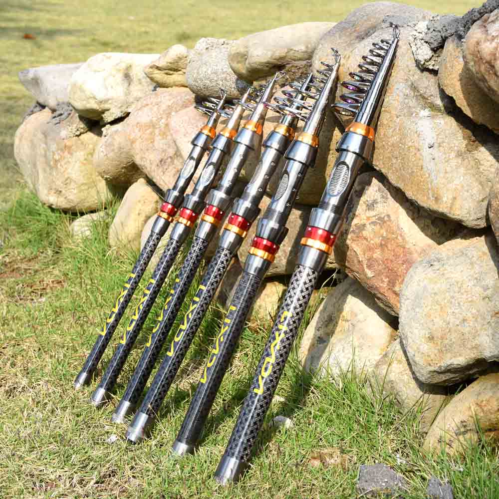 Lixada Telescopic Fishing Rod and Reel Combo Full Kit Carbon Fiber Fishing Rod Pole Spinning Fishing Reel Tackle Carrier Bag