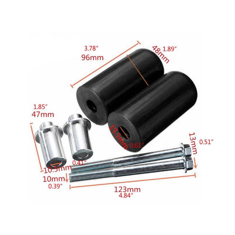 1Set Universal Large Motorcycle Frame Sliders Anti Crash Protector Glue Stick