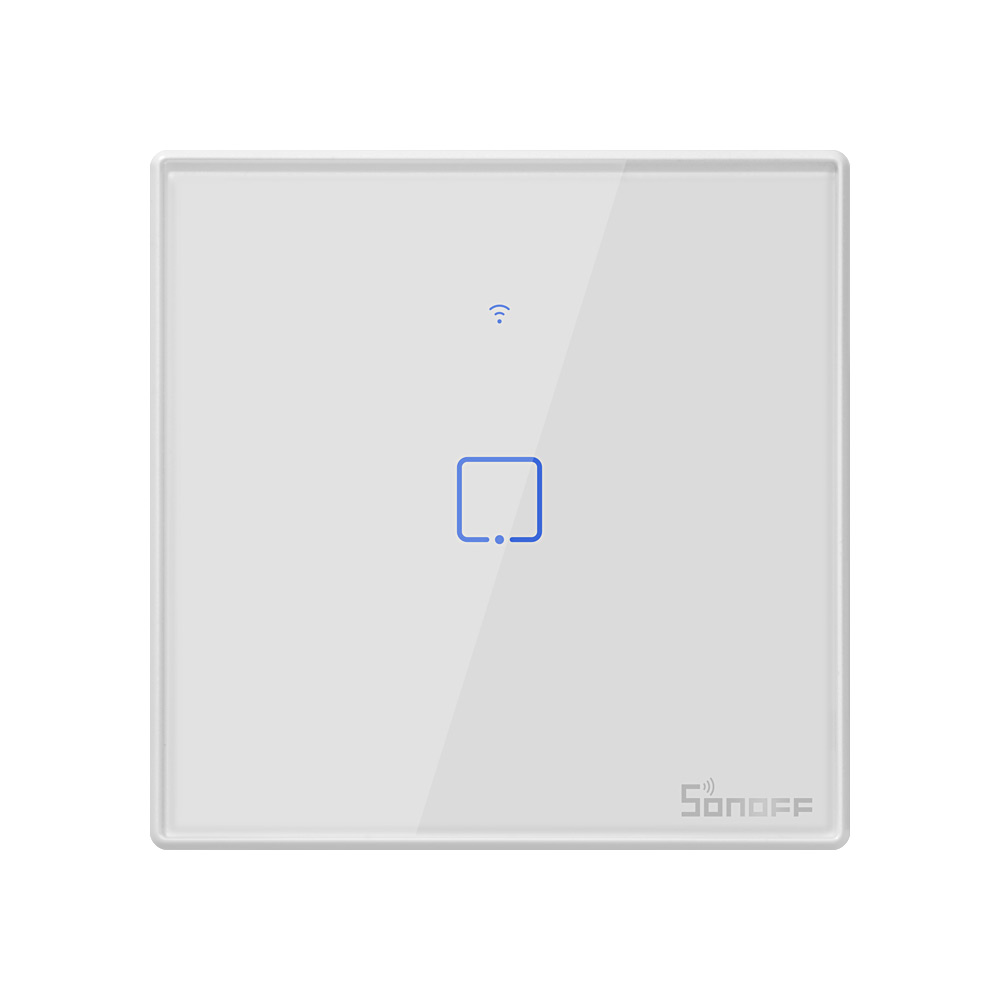 SONOFF TX T2/T3 UE/REINO UNIDO/EE. UU. Wifi/433mhz RF Interruptor táctil de pared inteligente 1/2/3 Gang Control remoto Wifi interruptores de luz para hogar inteligente: Blanco