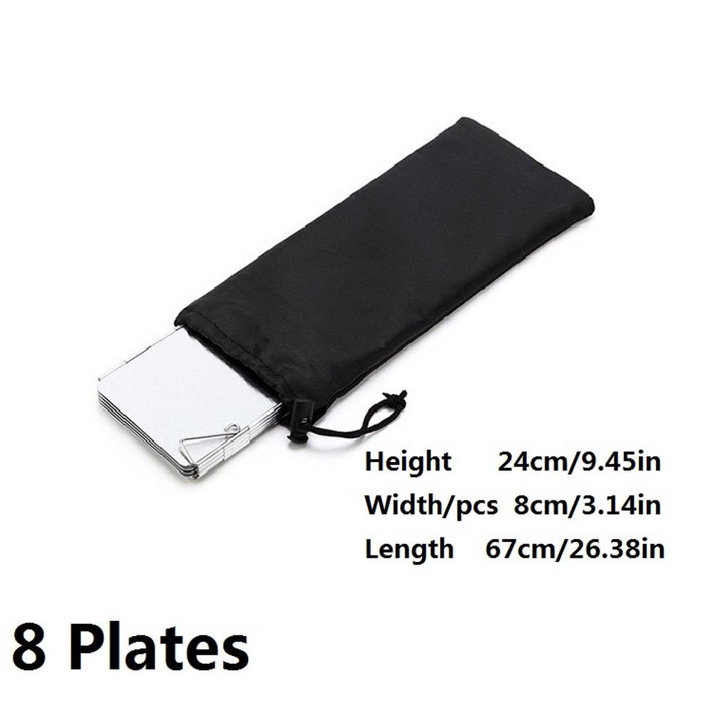 Gas Stove Wind Shield 8/9/10/12/14/16 Plates Outdoor Camping Picnic Cooking Burner Windproof Screen Wind Screen: 8 plates