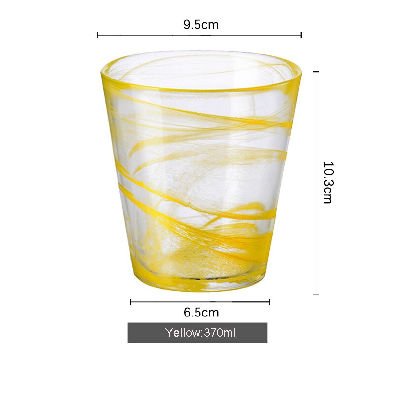 Nordiske farvede vinglas juiceglas til blyfri gennemsigtige glas whiskyglas ølglas fest drinkware: Gul