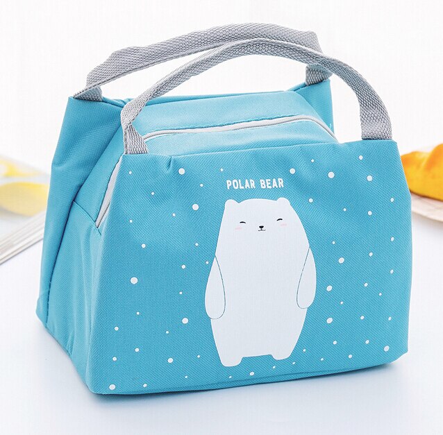 Portable Animal Thermal Insulated Cooler Waterproof Picnic Lunch Box Bag Pouch: Sky blue