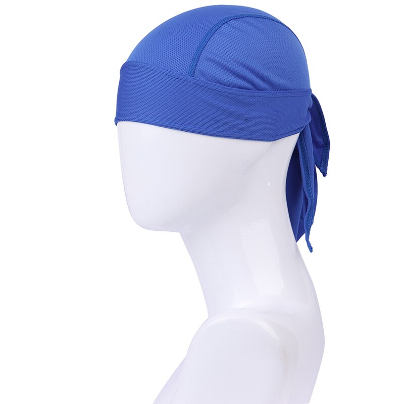 Men Women Quick Dry Pure Cycling Cap Head Scarf Running Riding Bandana Headscarf Hat Hood Headband: blue