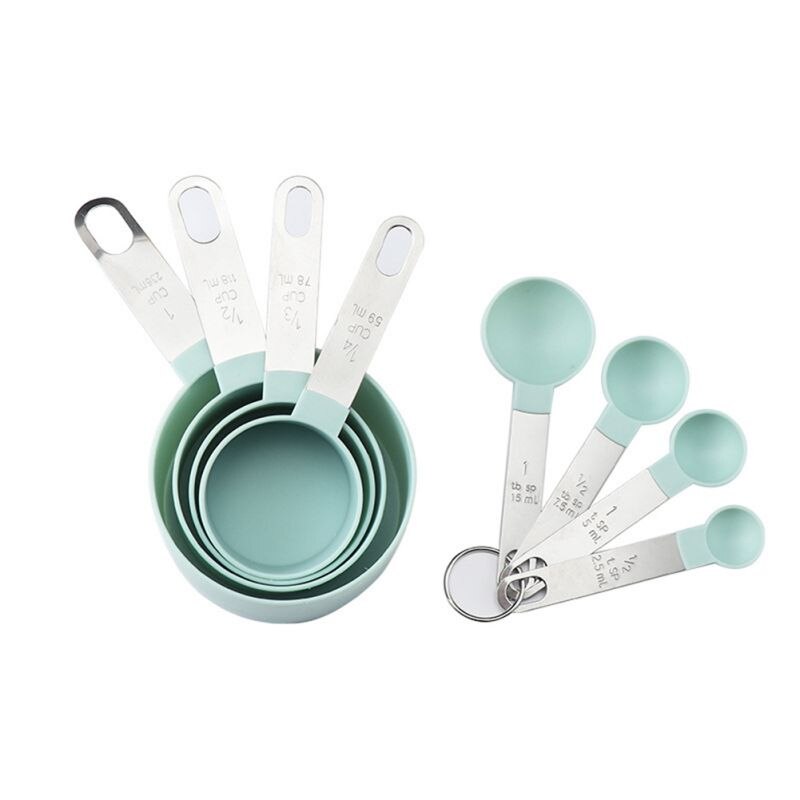 4Pcs/8pcs Multi Purpose Spoons Measuring Cup Baking Accessories Stainless Steel Plastic Handle Measure Tool Kitchen Gadgets #1