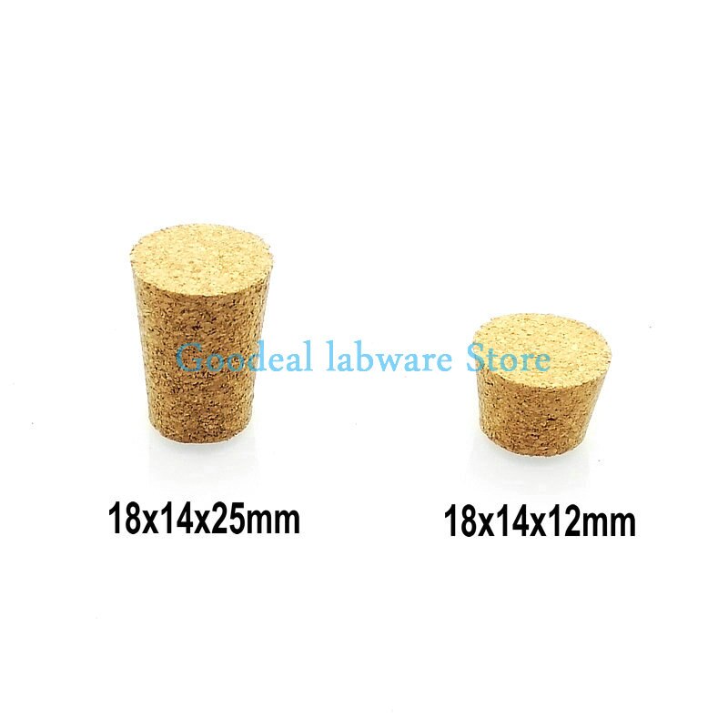 100pcs Top DIA 7.5mm to 30mm Wooden Cork Lab Test Tube Stopper Kettle Pudding Bottle Cork Cap Burette Tube Wood plug
