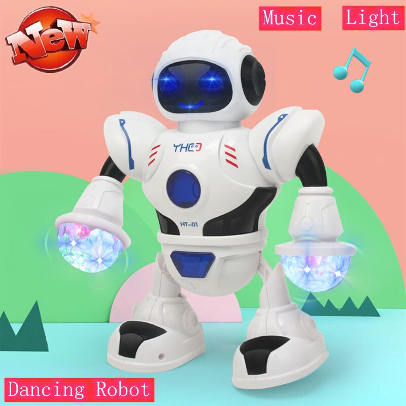 Elektronische Ruimte Dansen Robot Met Dansen Muziek Led Licht Speelgoed Kid Beste Vriend Speelgoed Educatief Speelgoed Cadeau Voor Kinderen spelen Gif