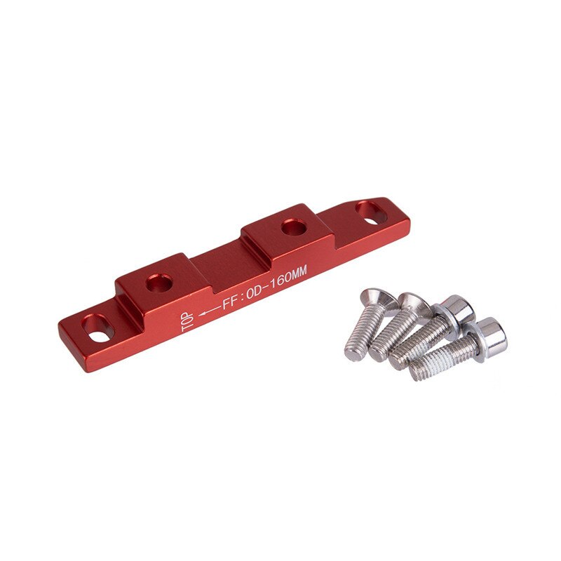 Highway bike hydraulic disc brake conversion bracket 140 160mm rotor direct mount FLAT MOUNT flat mount: red FF160