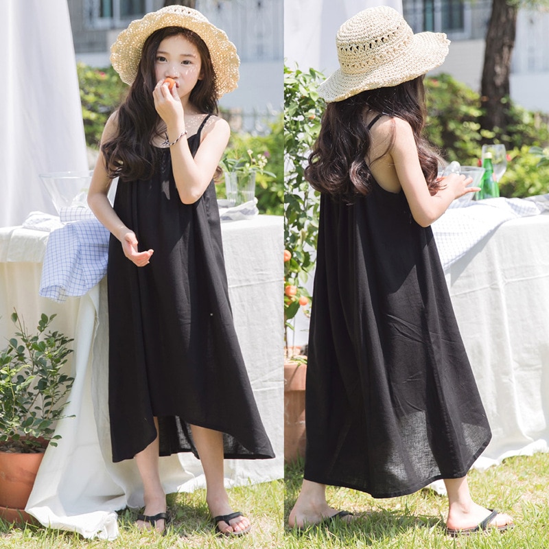 Girls Dress Teenager Girls Party Dresses Summer Beach Kids Dress For Girl Children Clothes Size For 4 6 8 10 12 14 16 Years