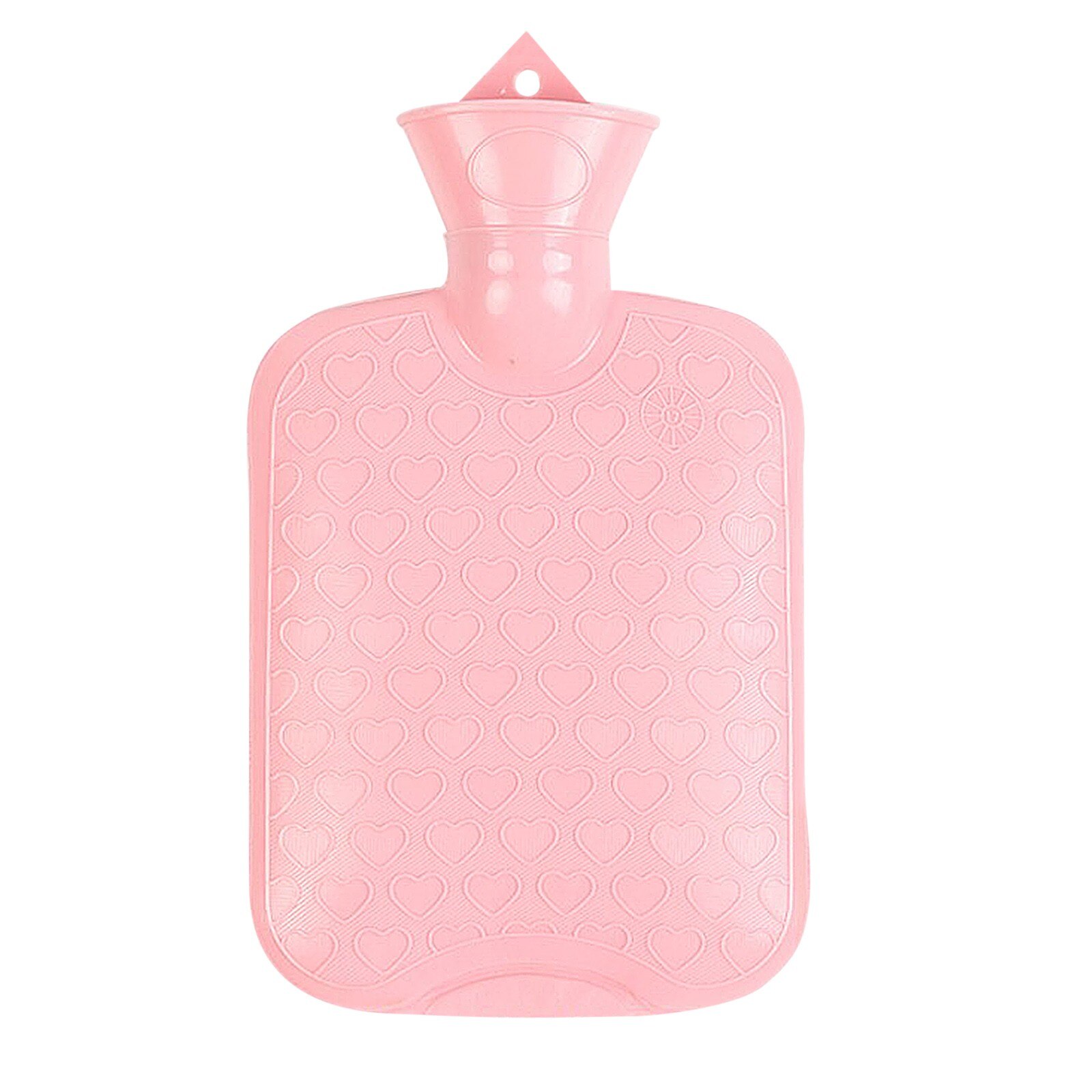 500Ml Klassieke Rubber Warm Water Fles En Luxe Faux Pluche Fleece Cover Duurzaam Multifunctionele Warmwaterkruik F: Pink