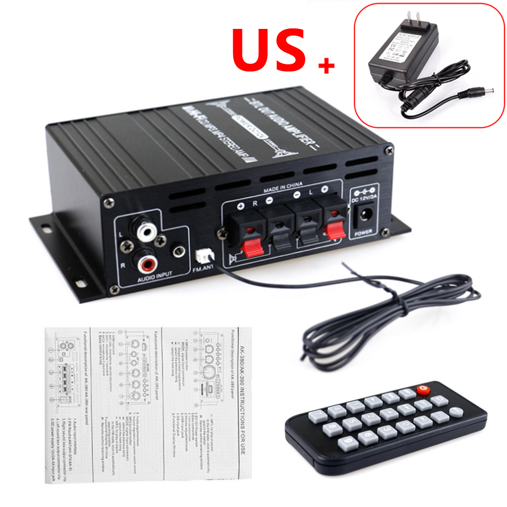 Woopker AK55/AK45 Pro/AK390/AK380 Sound Amplifier Bluetooth Amplifier HiFi Digital Audio Subwoofer 2 Channel FM USB Home Theater: Orange