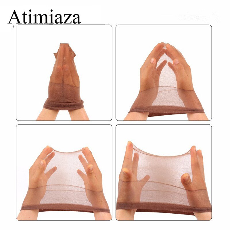 10 Pieces (5 packs) wig cap Brown Beige Coffee Nylon Wig Caps Hair Wig Nets Stretchable Elastic Hair Net Vendor