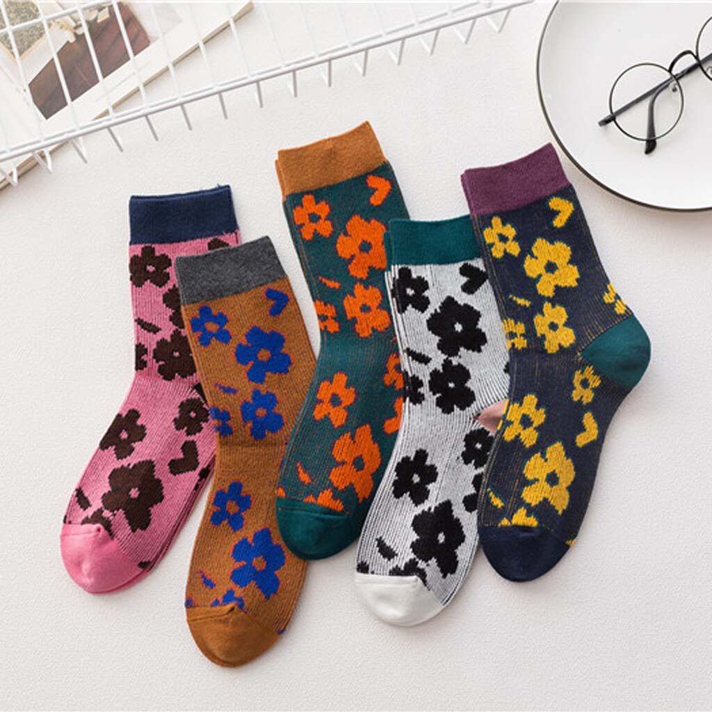 KANCOOLD Women Socks Unisex Adults Print Cotton Standard Street Middle Tube Socks Casual Happy Funny Socks Dec26