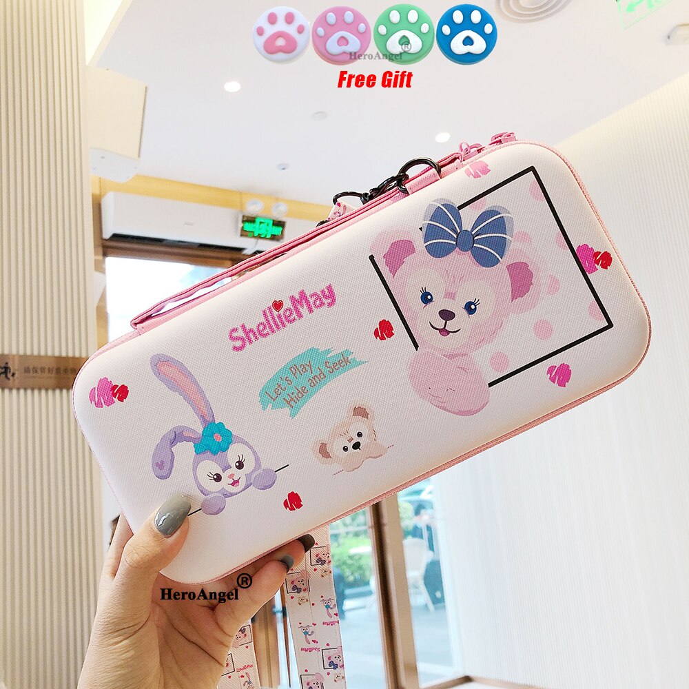 Storage Bag For Nintendo Switch Travel Portable Pink Case Protective Bag Water-Resistent EVA Carrying Hard Shell: 05