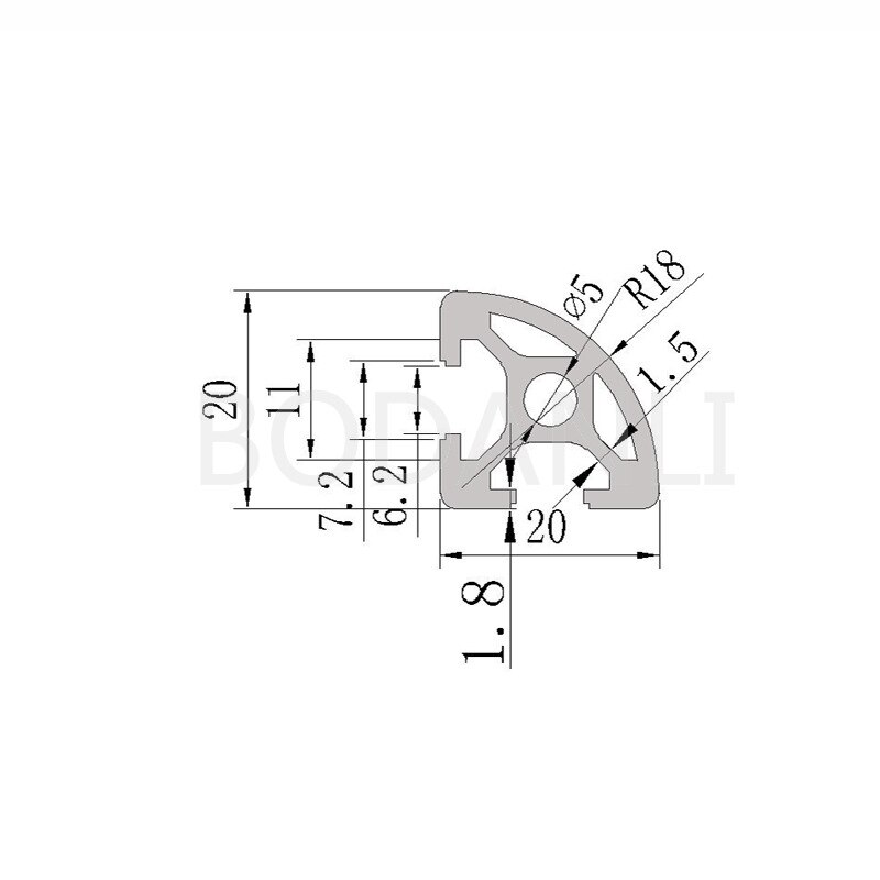 2 Stuks Aluminium Profiel Europese Standaard 2020r Industriële Aluminium Profiel Aluminium Legering Profiel Aluminium 6063-T5