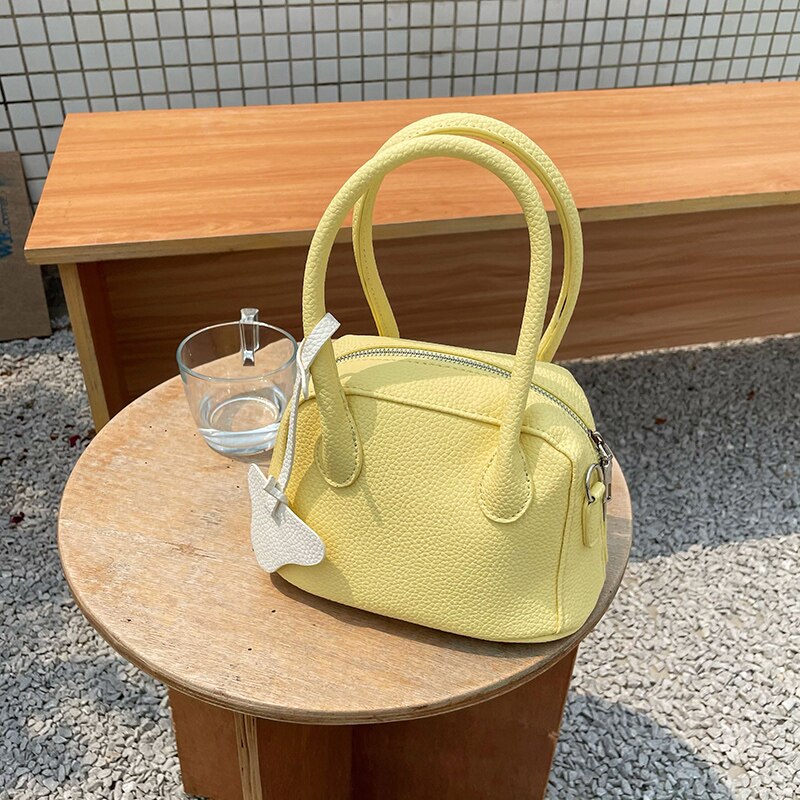 Sac à main en couleur unie pour femmes, sacoche de bonne , à bandoulière, petite bourse tendance,