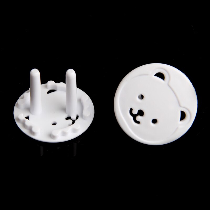 10pcs orso presa di corrente ue presa elettrica bambino bambini protezione di sicurezza per bambini protezione Anti Shock elettrico spine copertura protettiva