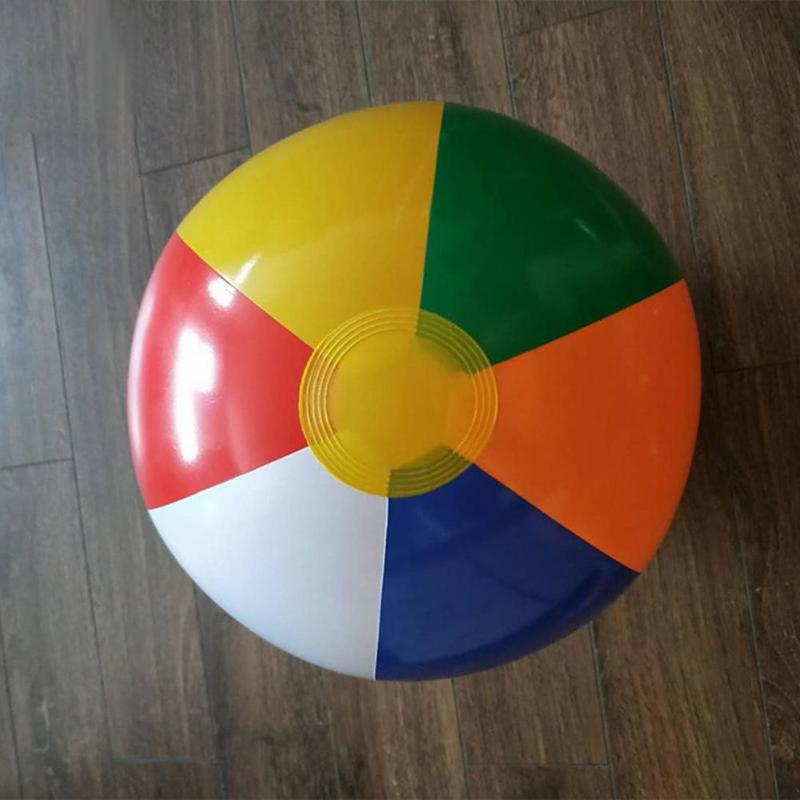 Inflatable Beach Ball PVC Water Balloons Rainbow-Color Balls Summer Outdoor Beach Swimming Toys